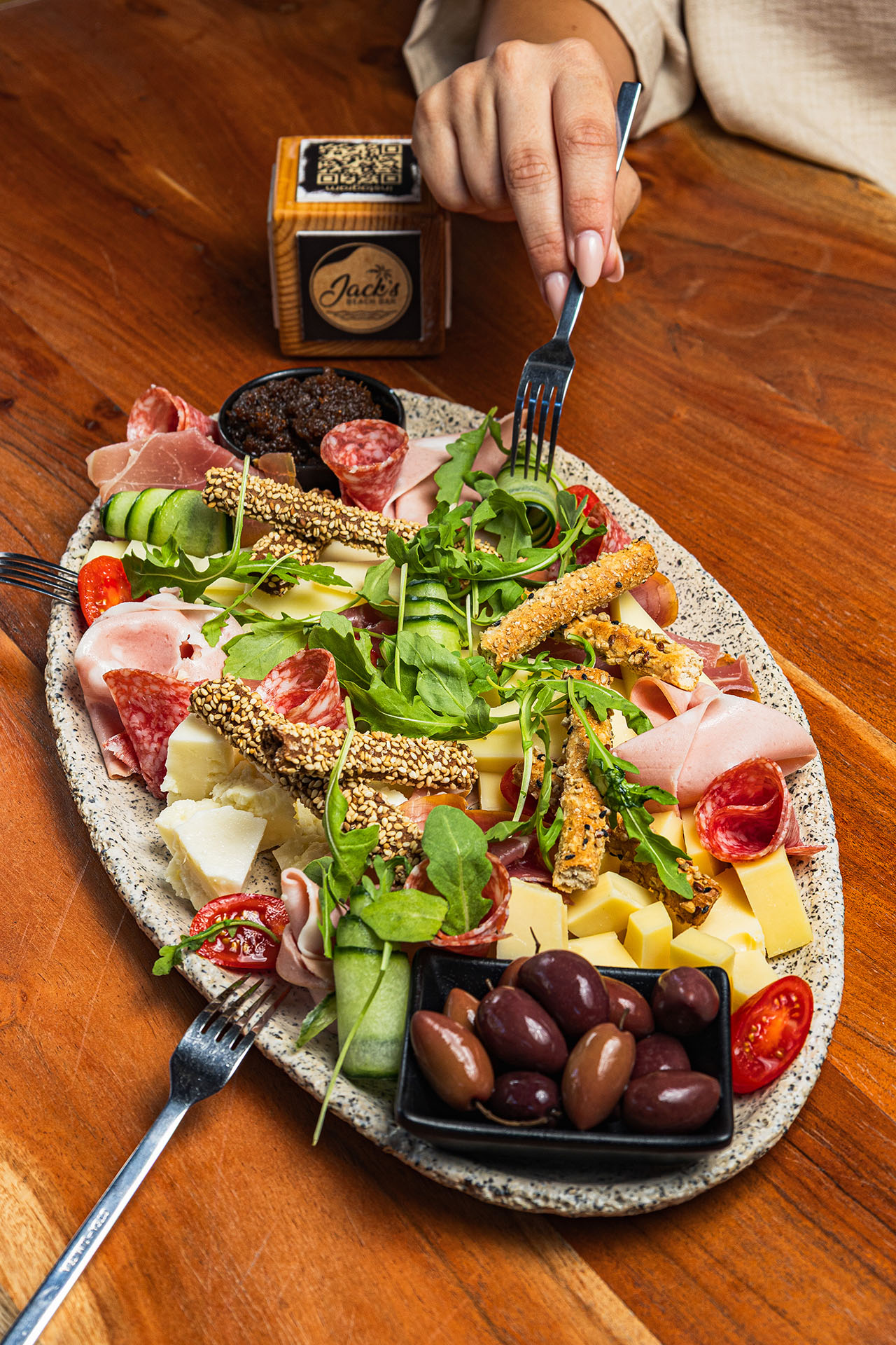 Variety of cheese & deli meats
